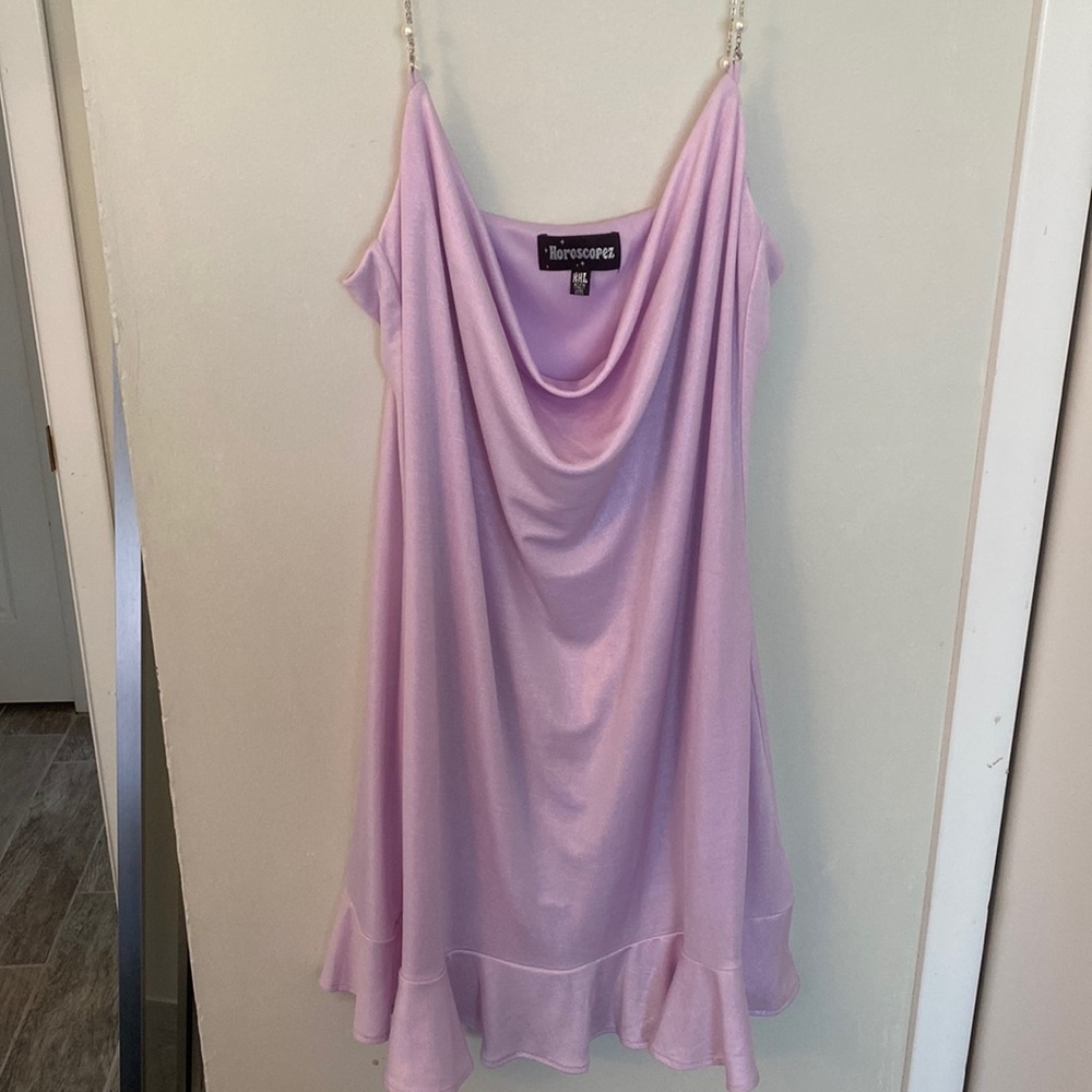 Purple slip dress